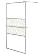 vidaXL Zástěna do průchozí sprchy s policí chrom 115x195 cm ESG/hliník