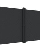 vidaXL Zatahovací boční markýza černá 200 x 600 cm