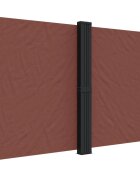 vidaXL Zatahovací boční markýza hnědá 160 x 600 cm