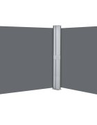 vidaXL Zatahovací boční markýza / zástěna antracitová 140 x 600 cm
