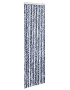 vidaXL Závěs proti hmyzu modrý bílý a stříbrný 56 x 185 cm Chenille