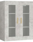 vidaXL Závěsná nástěnná skříňka betonově šedá 695 x 34 x 90 cm