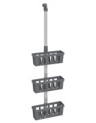 vidaXL Závěsná police do sprchy 30 x 15 × (67–105) cm hliník