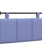 vidaXL Závěsné čelo postele Modrá džínovina Textil
