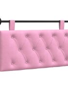 vidaXL Závěsné čelo postele Růžová Textil