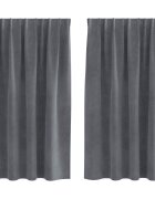 vidaXL Závěsy 2 ks Světle šedá 140 x 140 cm Samet