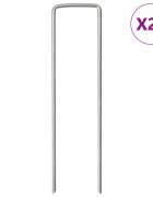 vidaXL Zemní kolíky tvaru U 25 ks 15 x 35 cm pozinkovaná ocel