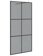 vidaXL Zevnitř vstupní sprchová zeď Černá 100 x 195 cm tvrzené sklo