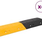 vidaXL Zpomalovací prahy 4 ks žluté a černé 97 x 325 x 4 cm pryž
