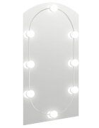 vidaXL Zrcadlo s LED světly 90 x 45 cm sklo obloukové