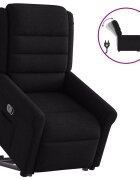 vidaXL Zvedací polohovací křeslo černé textil