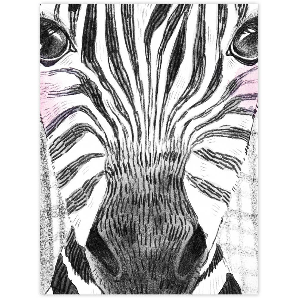 INSPIO Dekorace do dětského pokoje - Obraz zebra