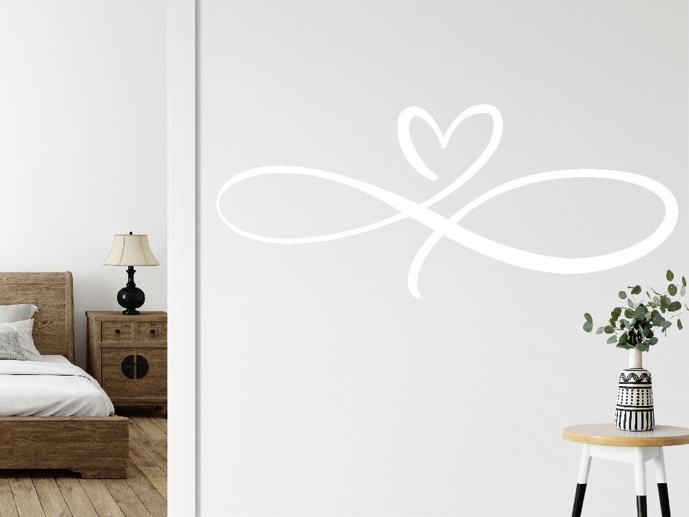 INSPIO Dekorace do ložnice - nekonečná láska v dřevěném designu na zeď