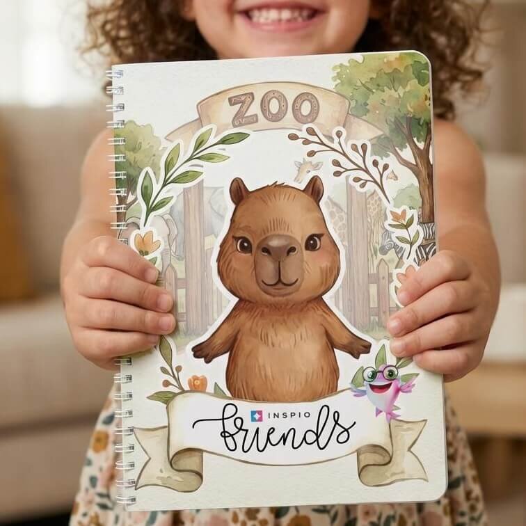 INSPIO Friends: Interaktivní knížka na suchý zip - Kapybara v ZOO