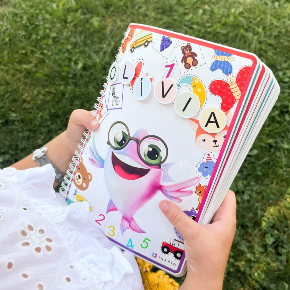 INSPIO Interaktivní XXL Montessori kniha pro děti - 233 doplňků na 64 stranách