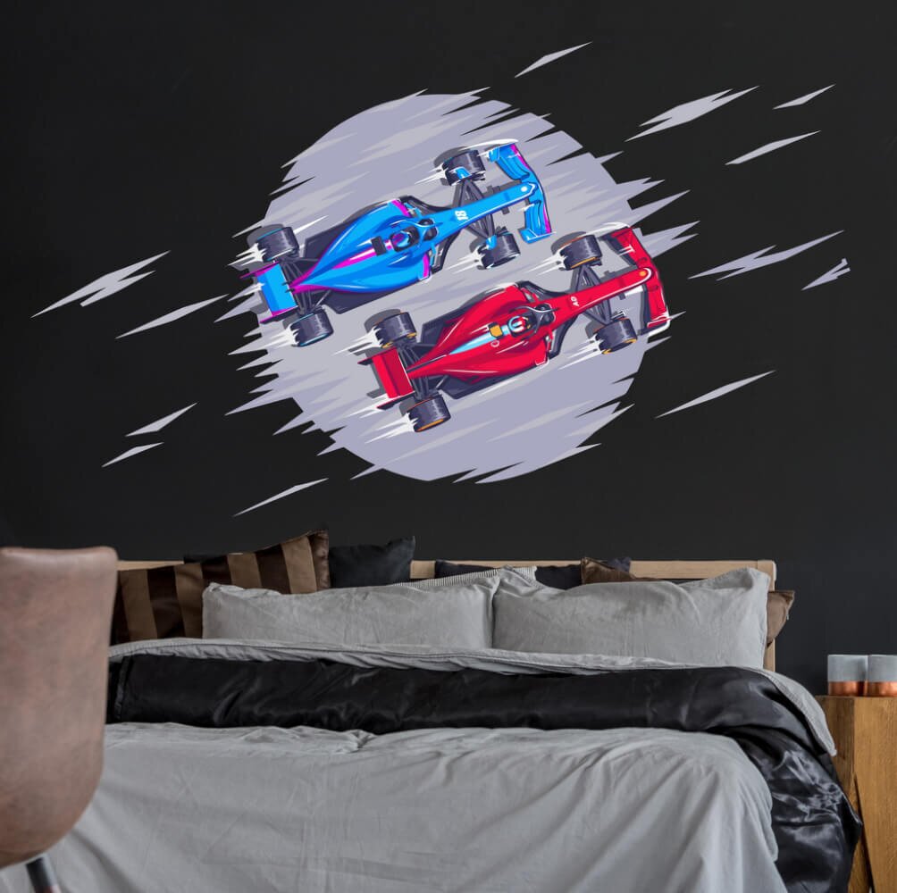 INSPIO Moderní nálepka do pokoje teenagera - Vzorce v kruhu