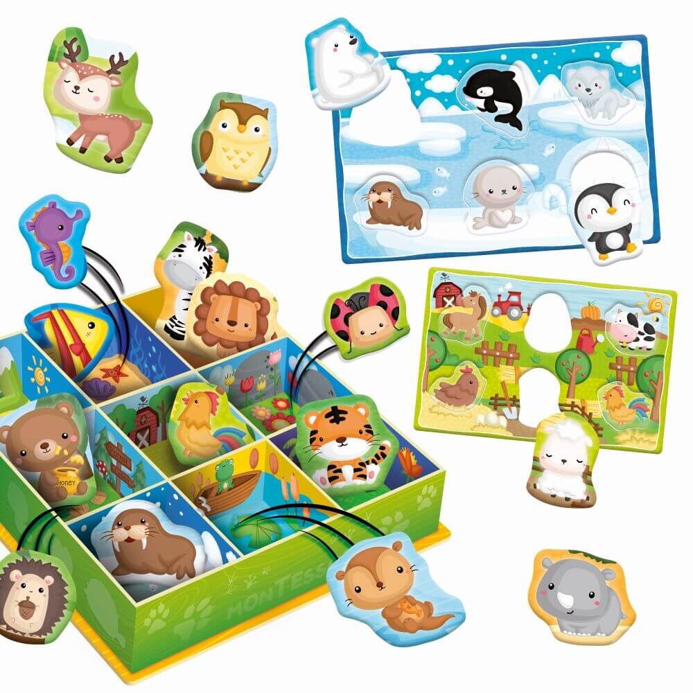INSPIO MONTESSORI BABY BOX - VESELÁ ZVÍŘÁTKA