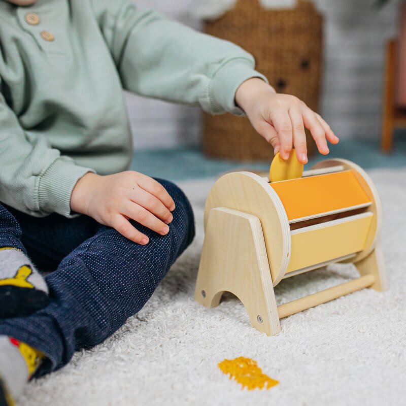 INSPIO Montessori dřevěný otočný buben