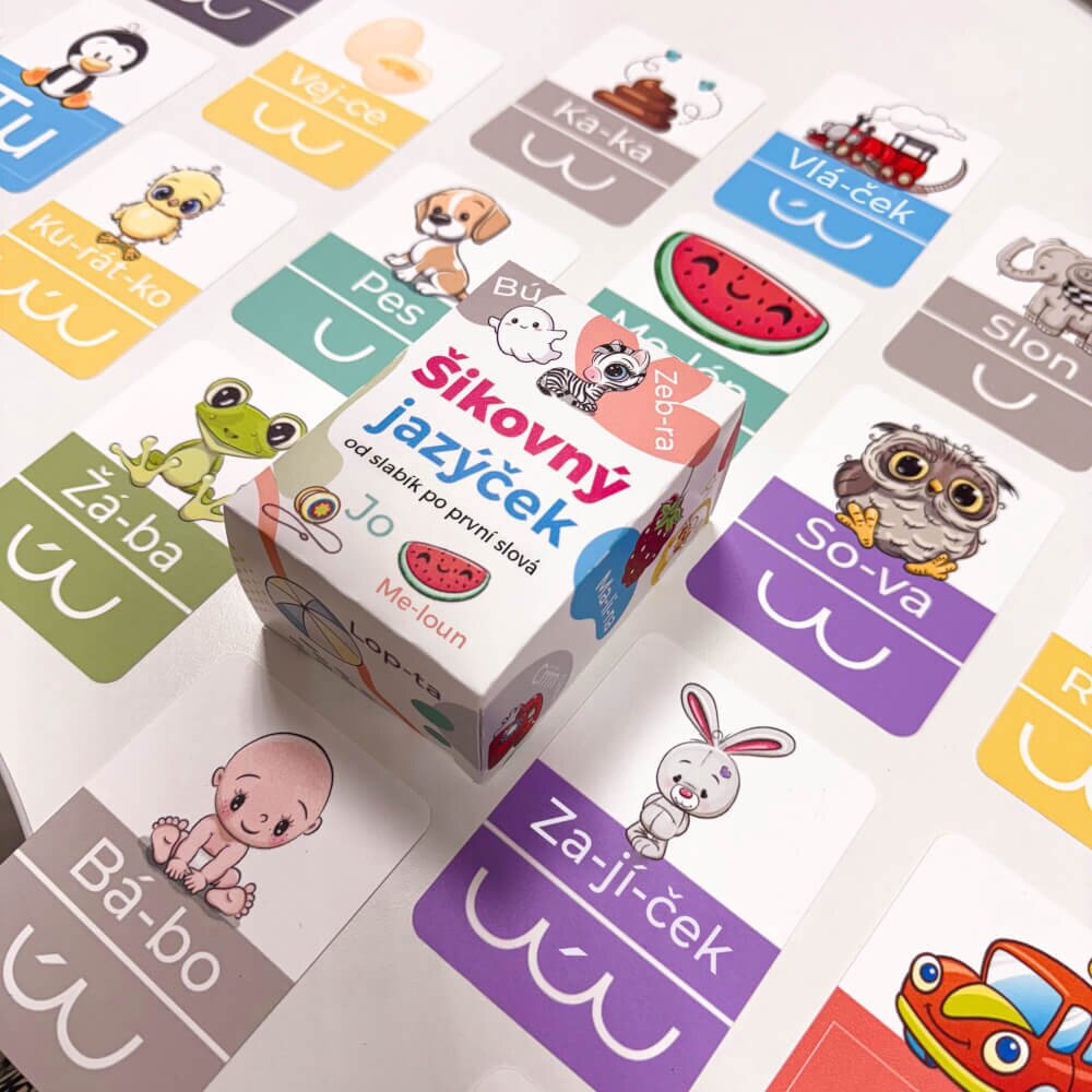 INSPIO Montessori hračky Šikovný jazýček - od slabik k prvním slovům