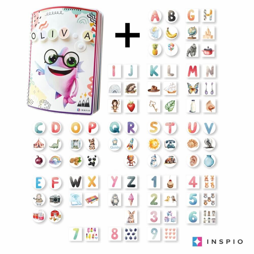 INSPIO Montessori kniha a karty - Abeceda - Univerzální kniha