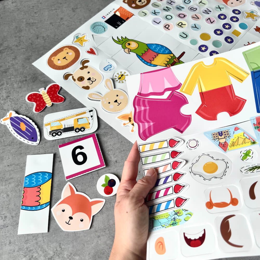 INSPIO Náhradní příslušenství pro Montessori knihu - max. 7 ks
