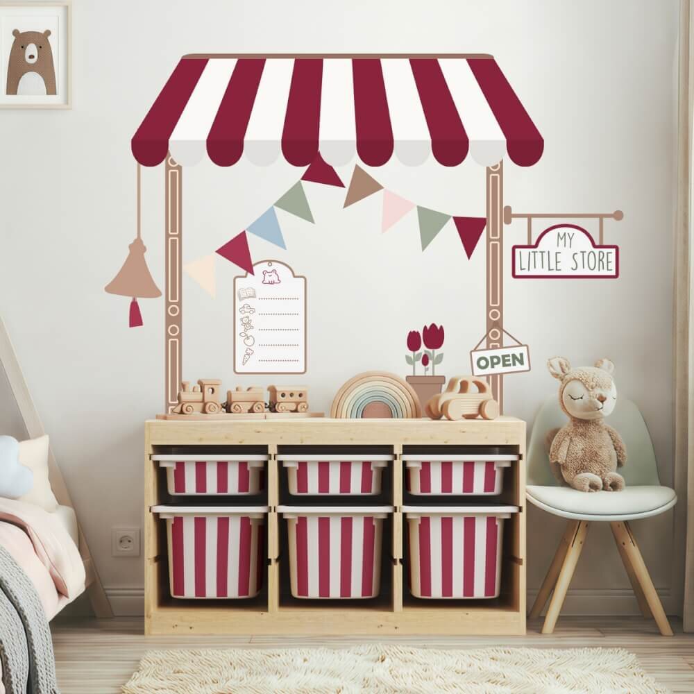 INSPIO Nálepka na zeď - Dětský obchod "My Little Store"