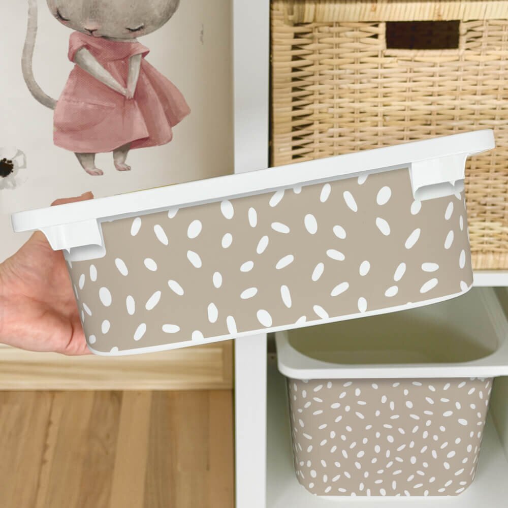 INSPIO Nálepka pro IKEA TROFAST box - Cream BOHO pattern