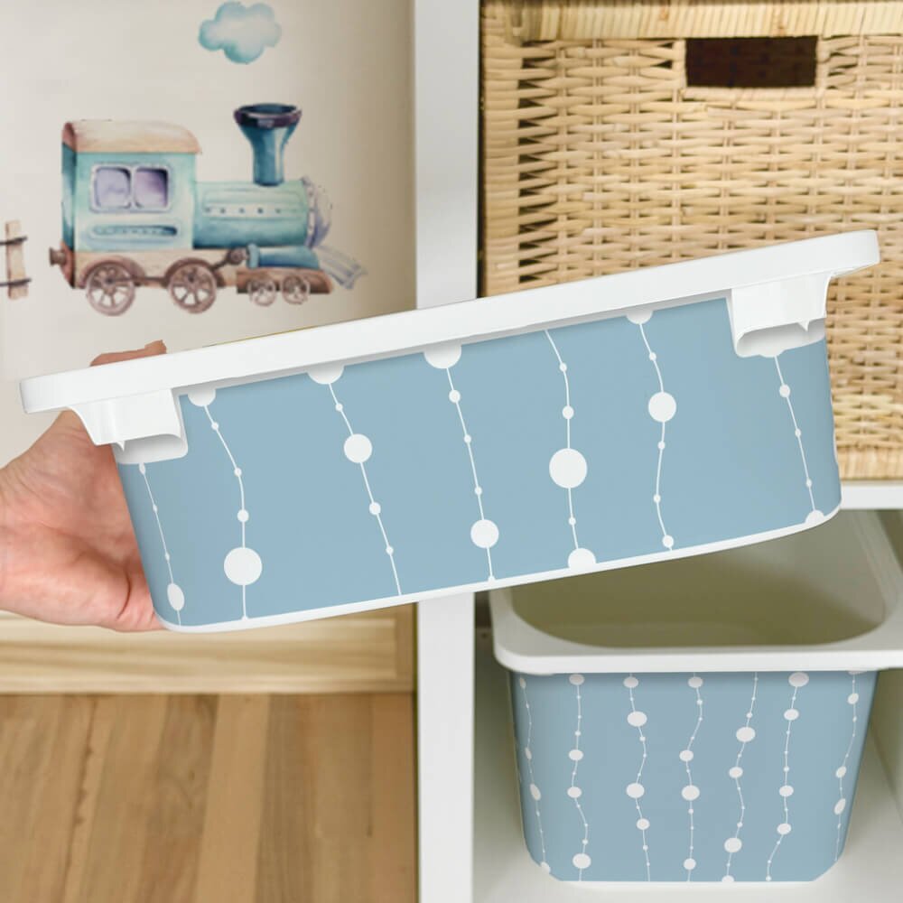 INSPIO Nálepka pro IKEA TROFAST box - Modré řetězy