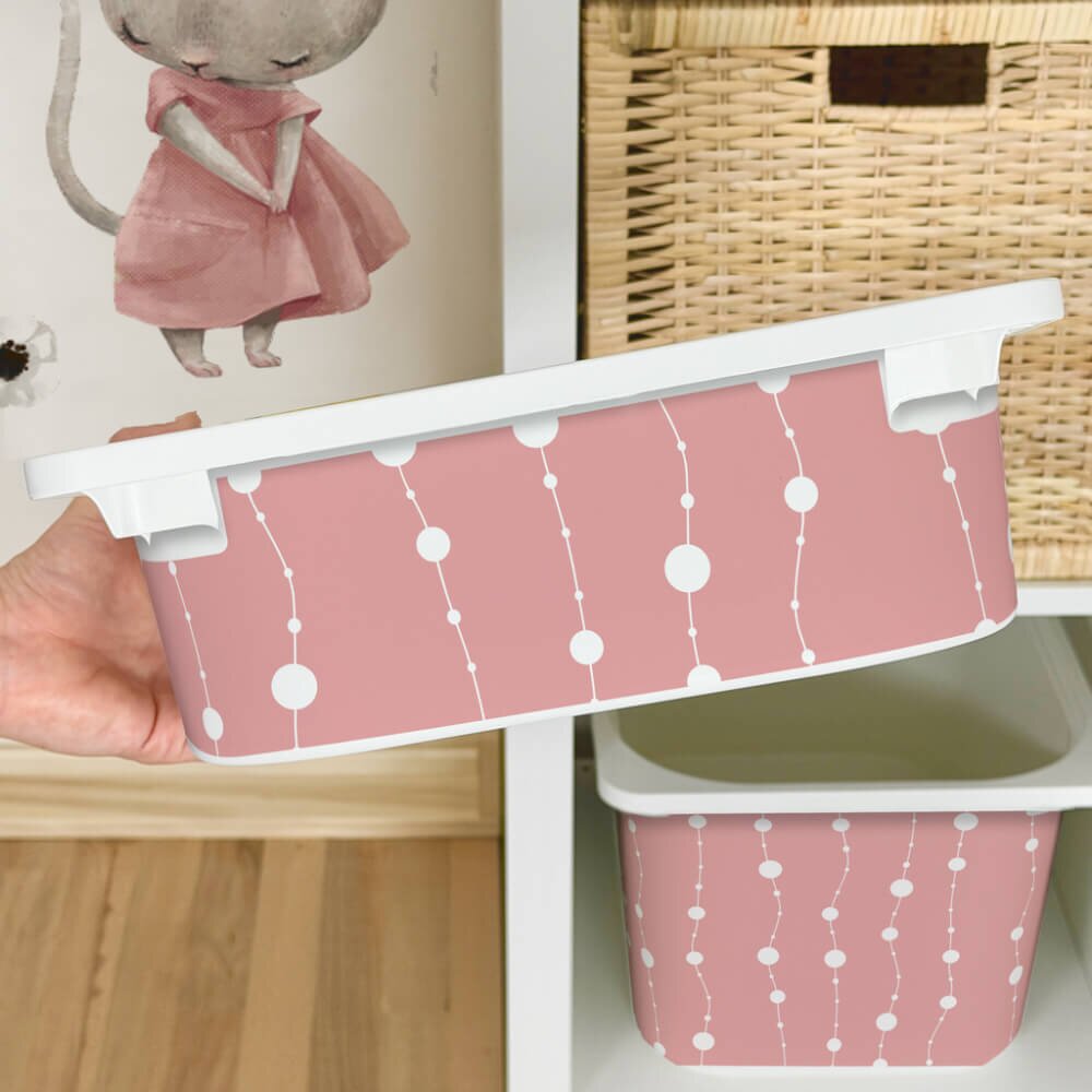 INSPIO Nálepka pro IKEA TROFAST box - Růžové řetězy