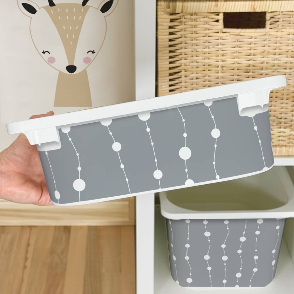 INSPIO Nálepka pro IKEA TROFAST box - šedé řetězy