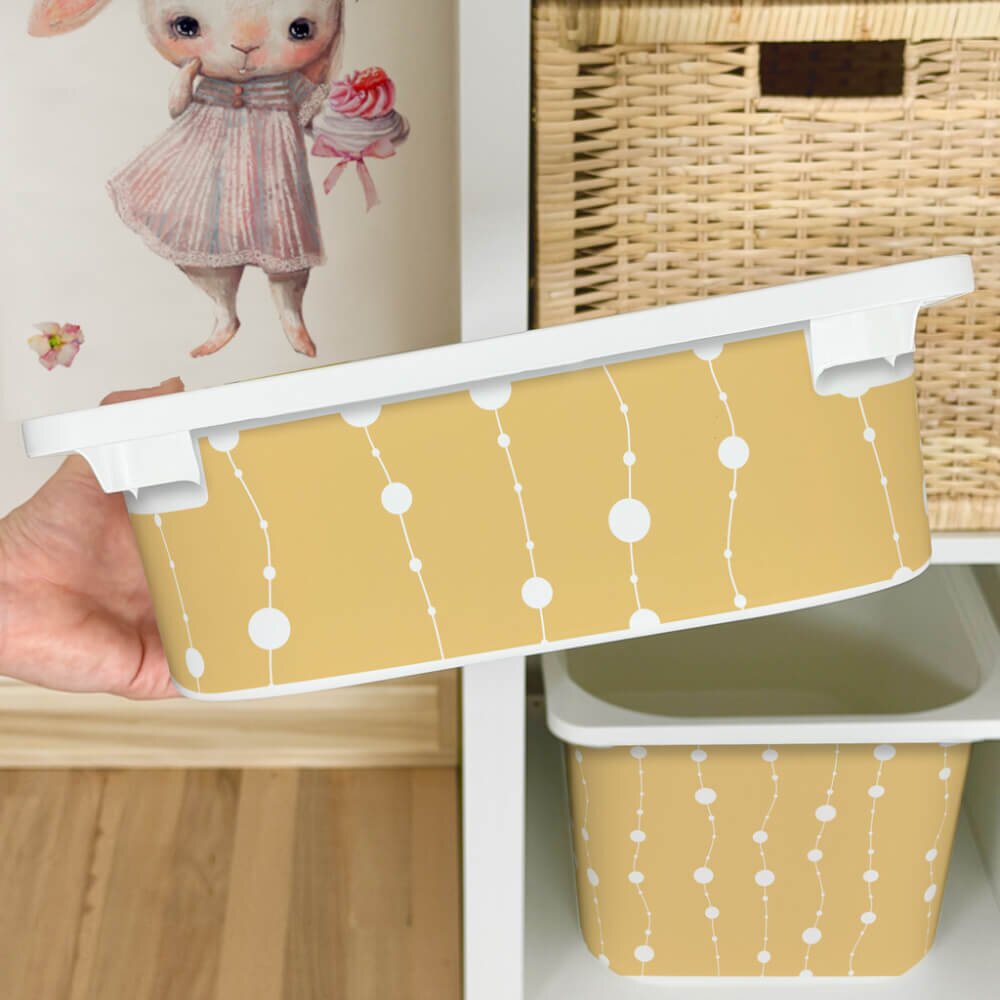 INSPIO Nálepka pro IKEA TROFAST box - Žluté řetězy