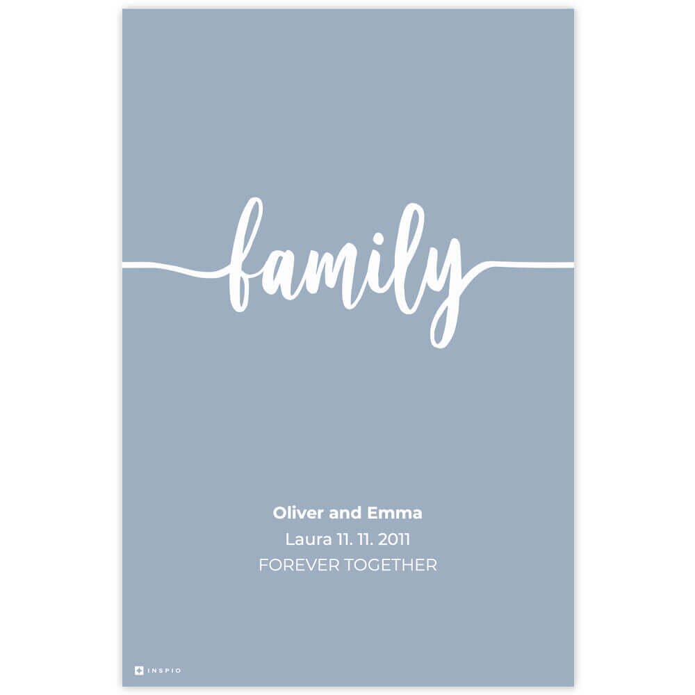 INSPIO Obraz FAMILY se jmény
