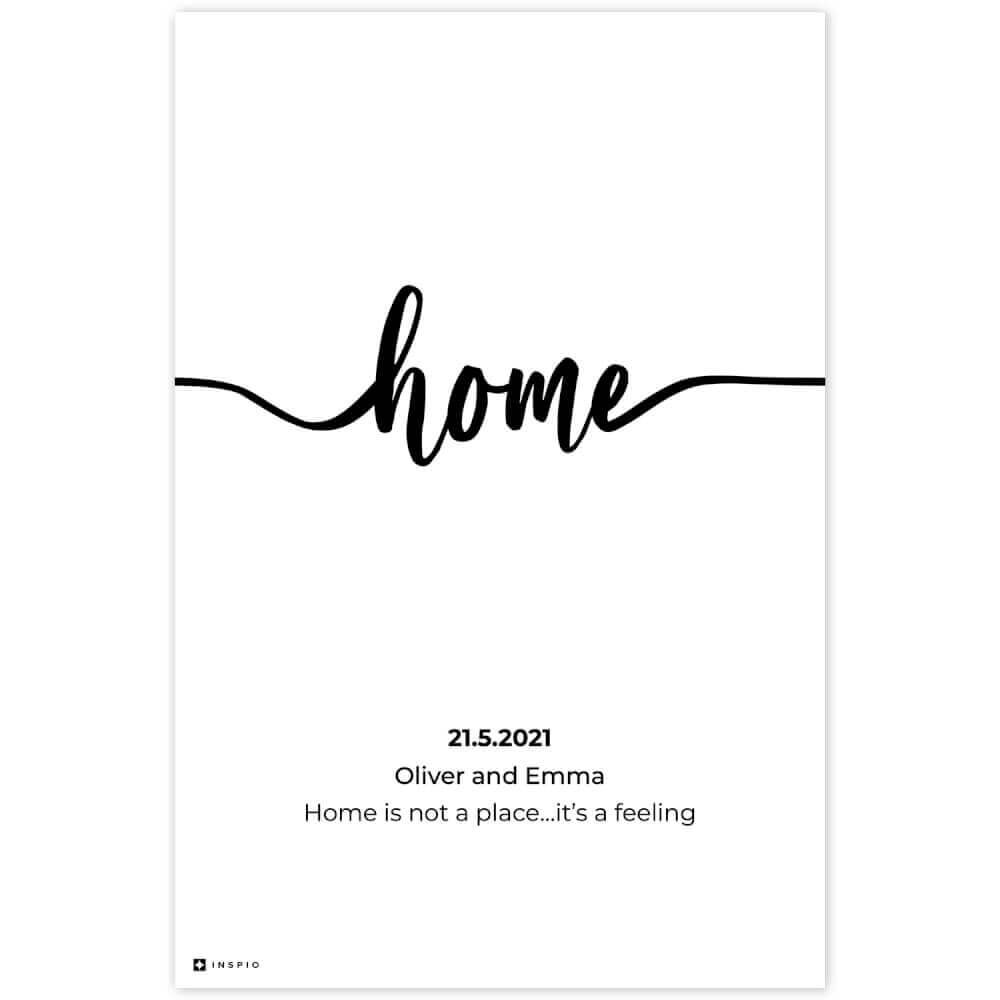 INSPIO Obraz HOME na zkrášlení vašeho domova