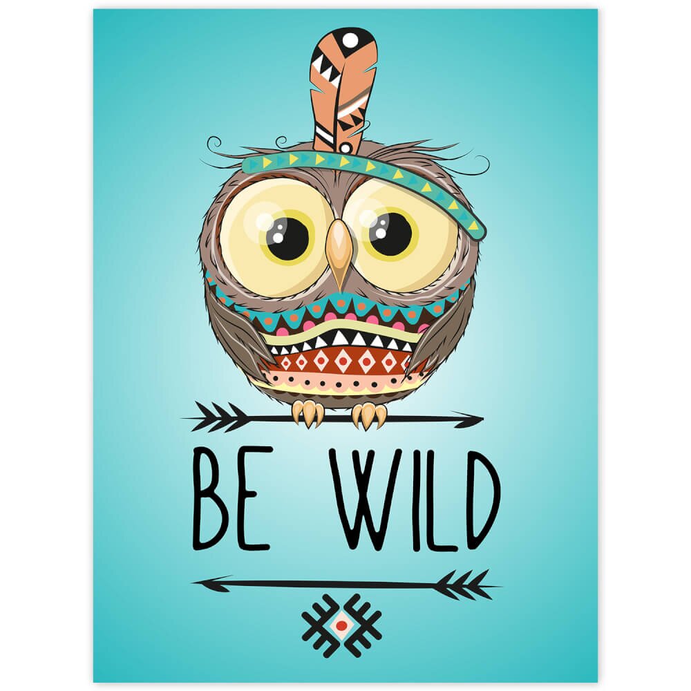 INSPIO Obraz na zeď - Be wild sovička
