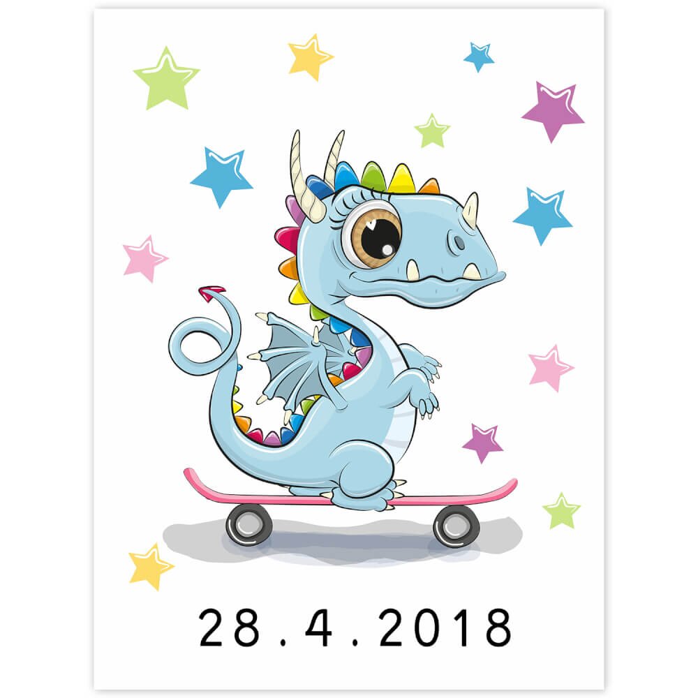 INSPIO Obraz na zeď s datem - dráček