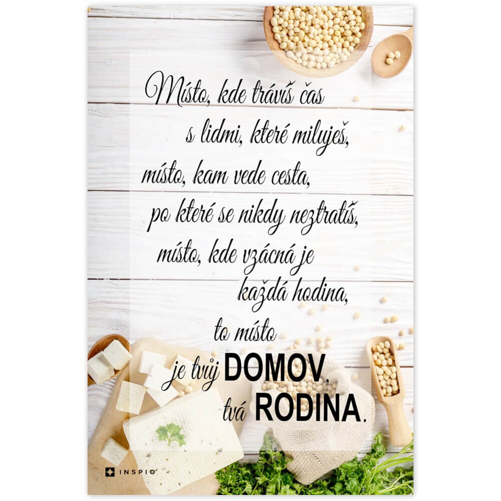 INSPIO Obraz s textem - Pravidla kuchyně budík