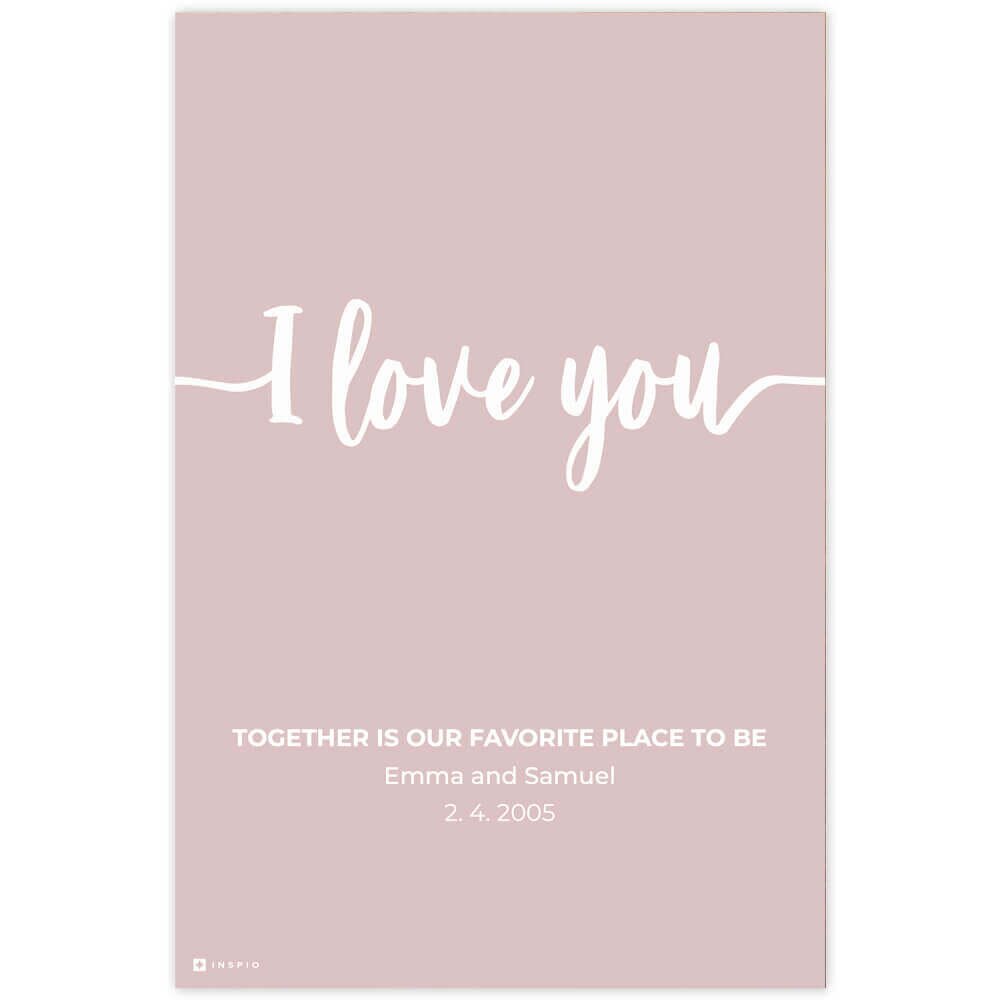 INSPIO Obraz vyznání lásky I LOVE YOU