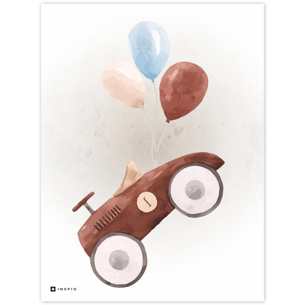 INSPIO Obrazy na stěnu do dětského pokoje - Retro auto