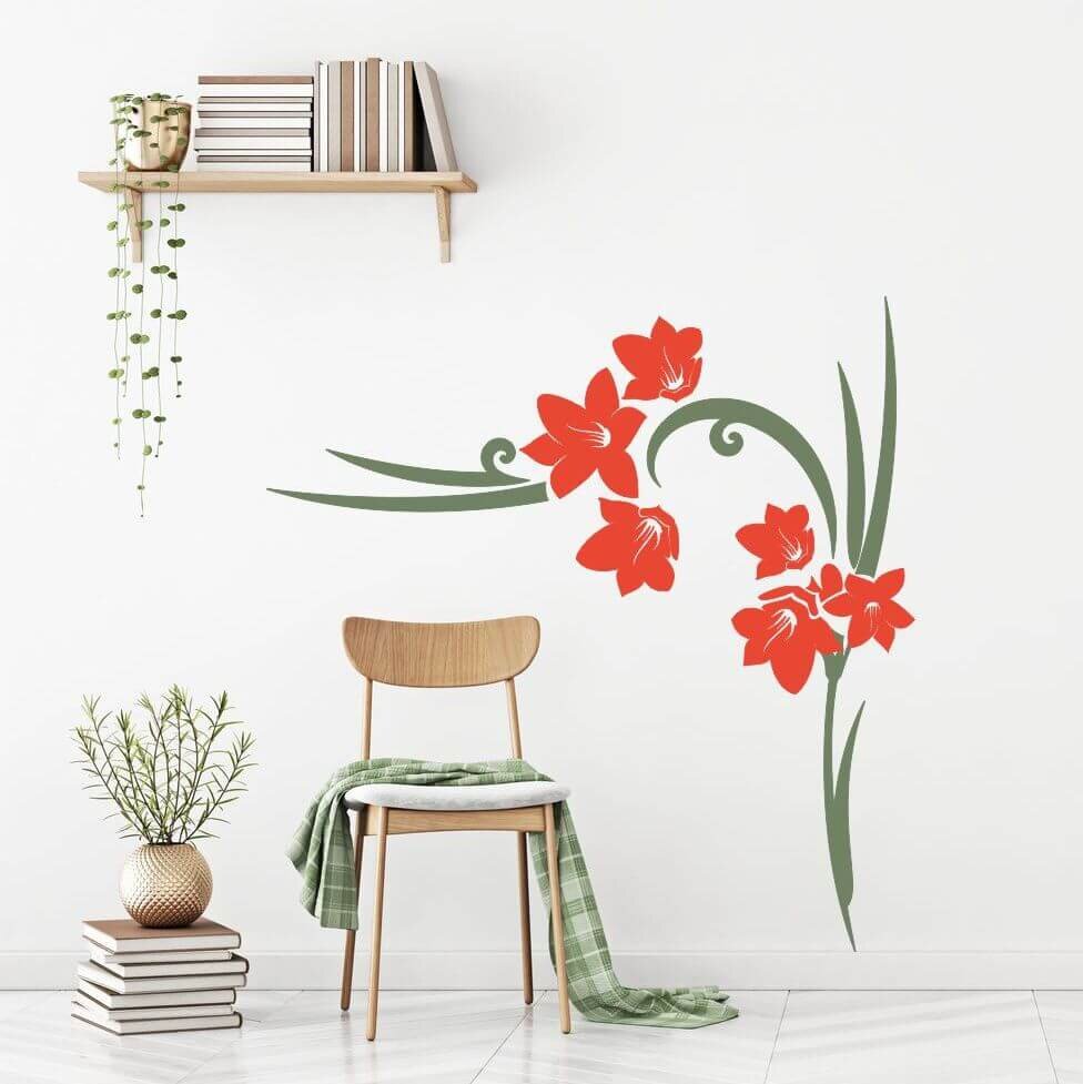 INSPIO Šablony na malování - Ornament s květinami