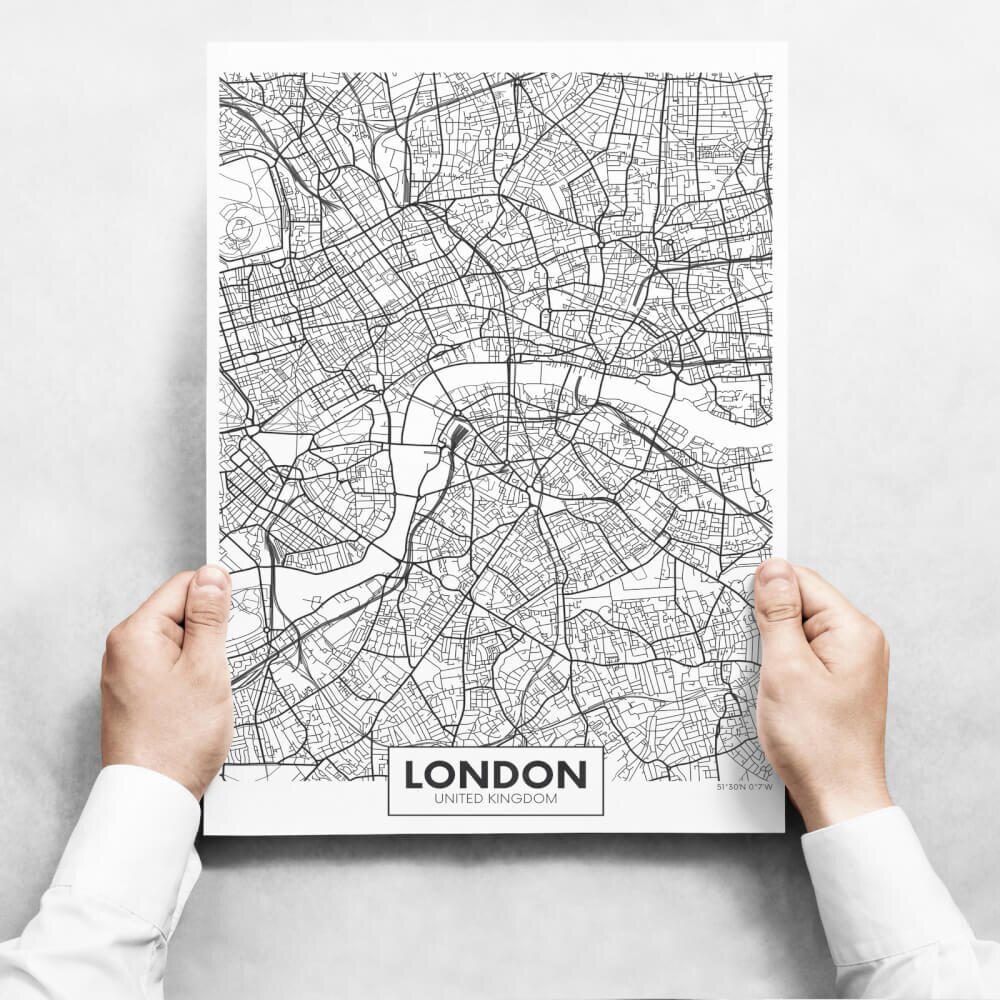 INSPIO Sada obrazů - Map Of London II