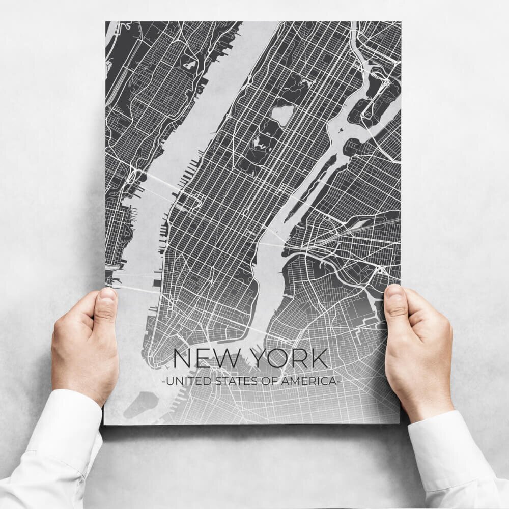 INSPIO Sada obrazů - Map of New York