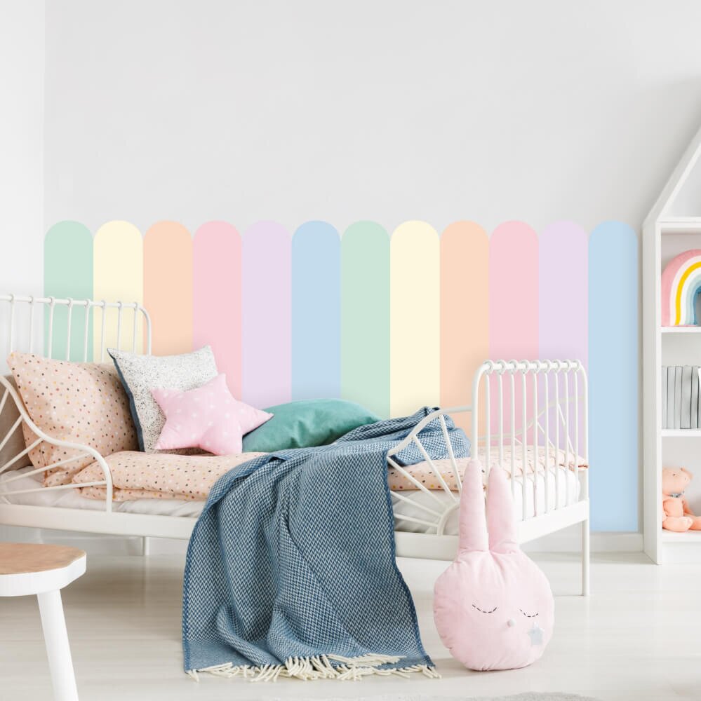 INSPIO Samolepka na zeď Oblouk – Pastel Dream (Něžná pastelová)
