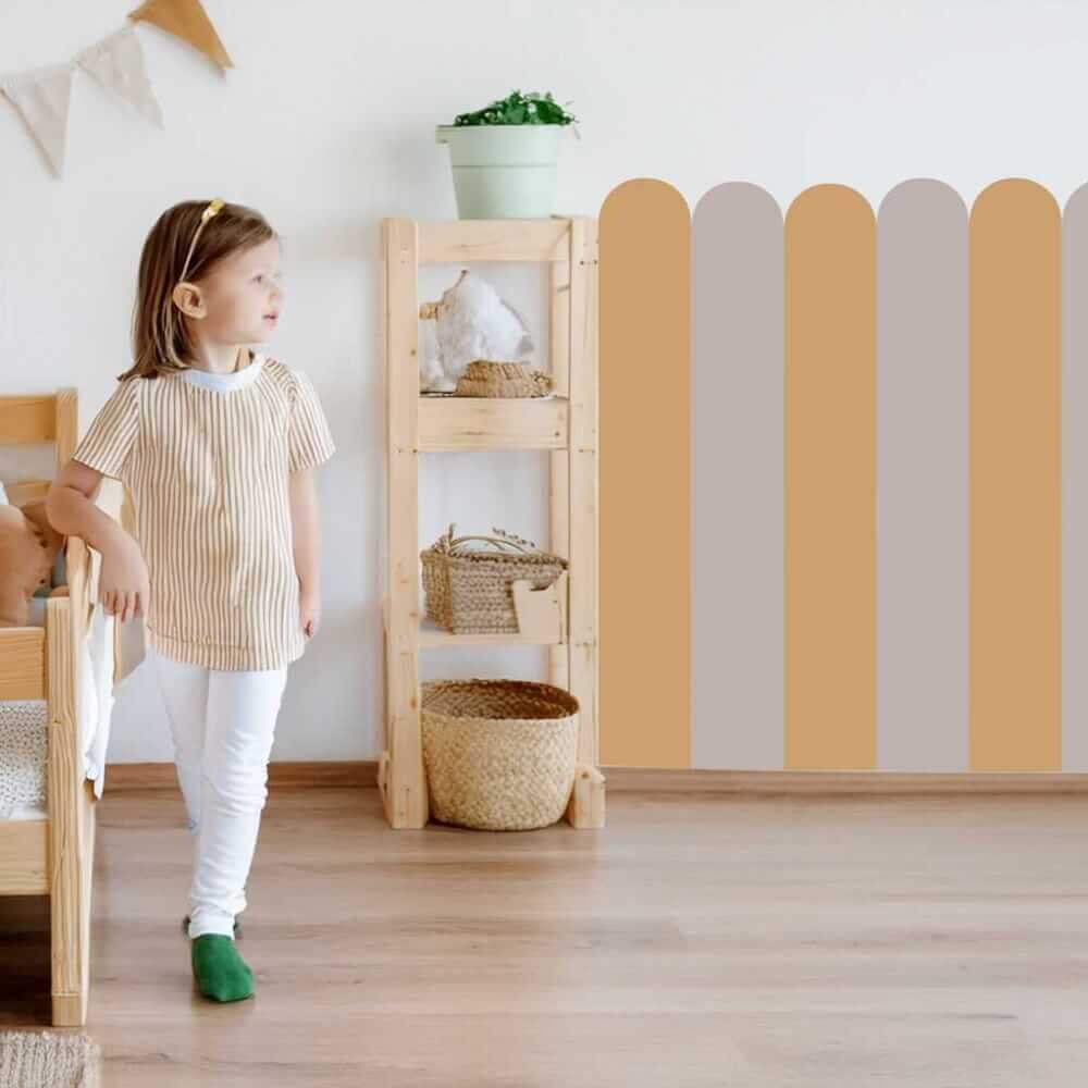 INSPIO Samolepka na zeď Oblouk - Sandy Garden (Teplá zemitá barva pro boho styl)