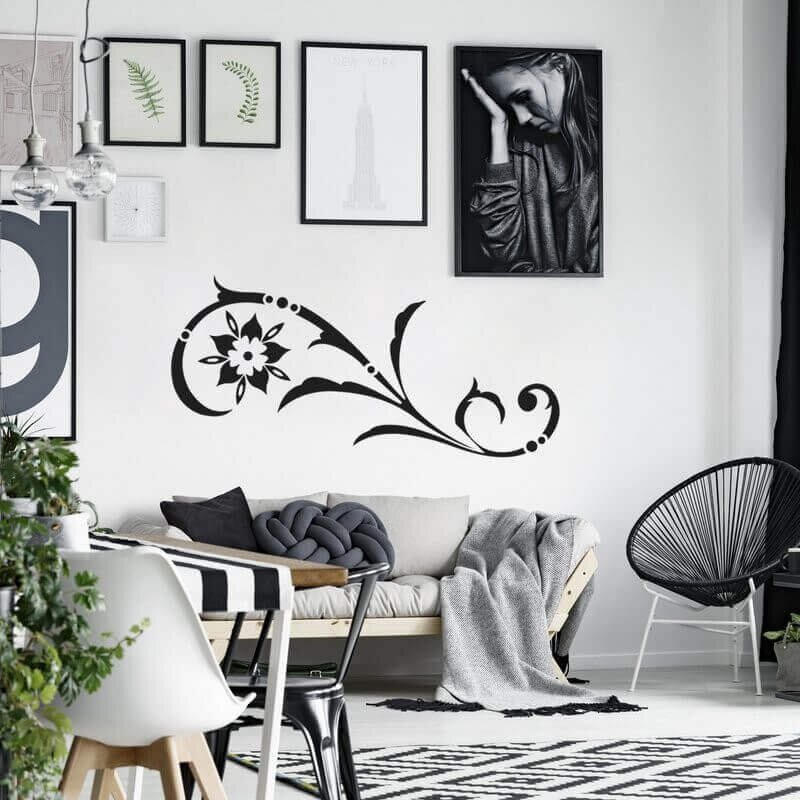 INSPIO Samolepka na zeď - Ornament do obýváku abstrakt