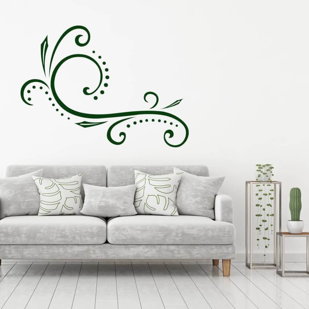 INSPIO Samolepka na zeď - Ornament ve vlastní barvě