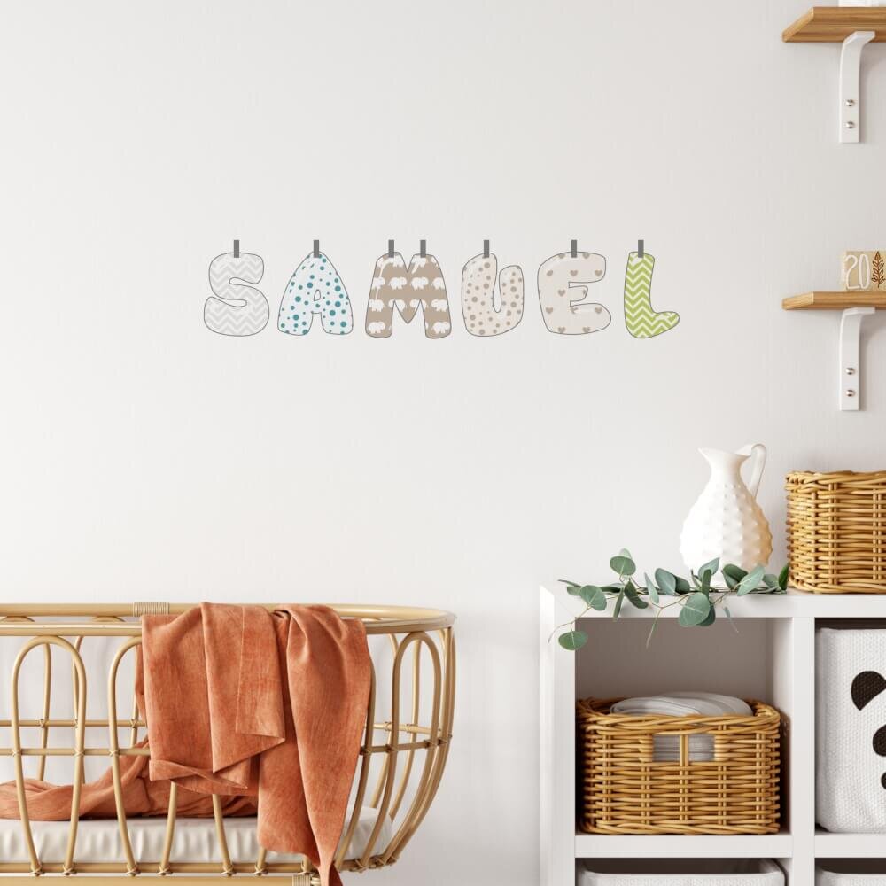 INSPIO Samolepka na zeď pro chlapce s barevným jménem