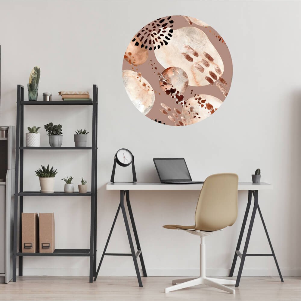 INSPIO Samolepky na zeď do kanceláře v hnědé barvě