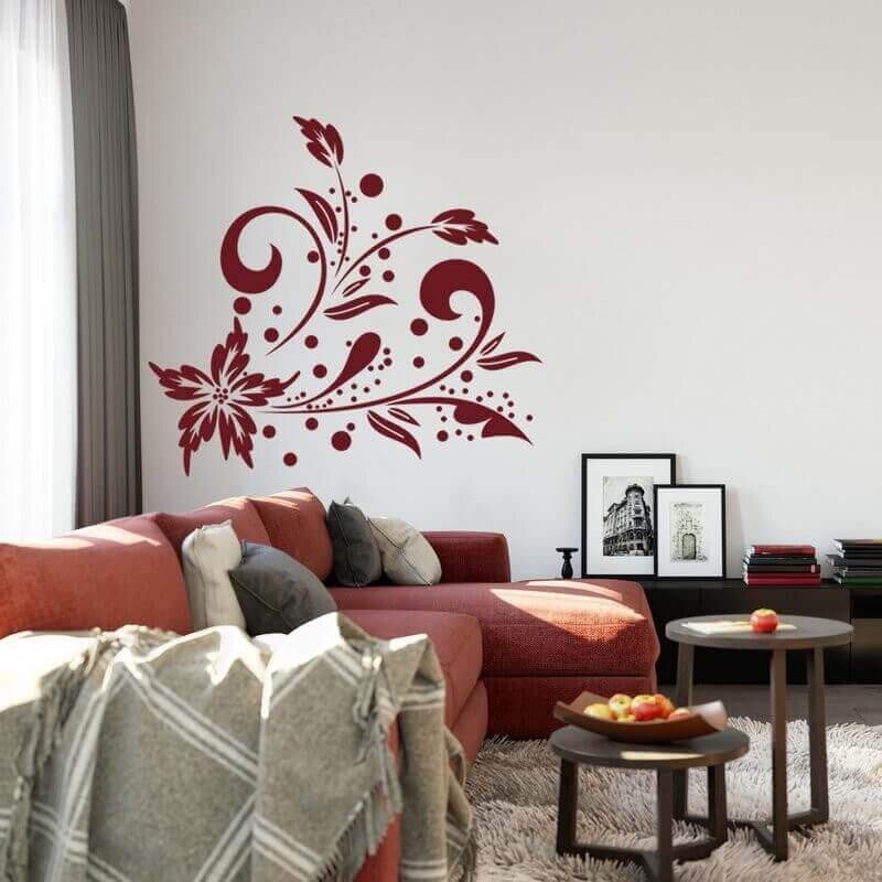 INSPIO Samolepky na zeď - Květinový ornament
