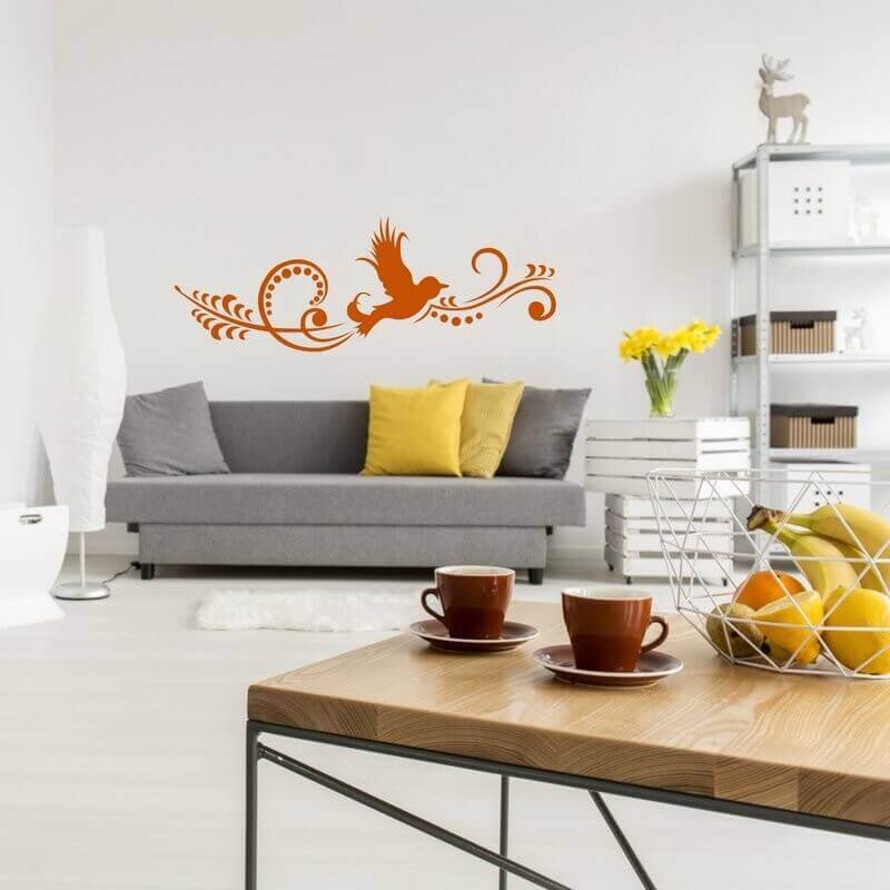 INSPIO Samolepky na zeď - Ptačí ornament