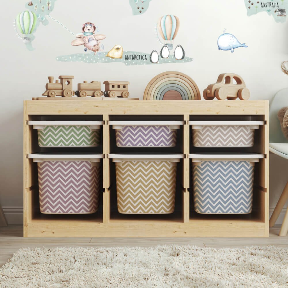 INSPIO Samolepky pro IKEA TROFAST box - Zigzag